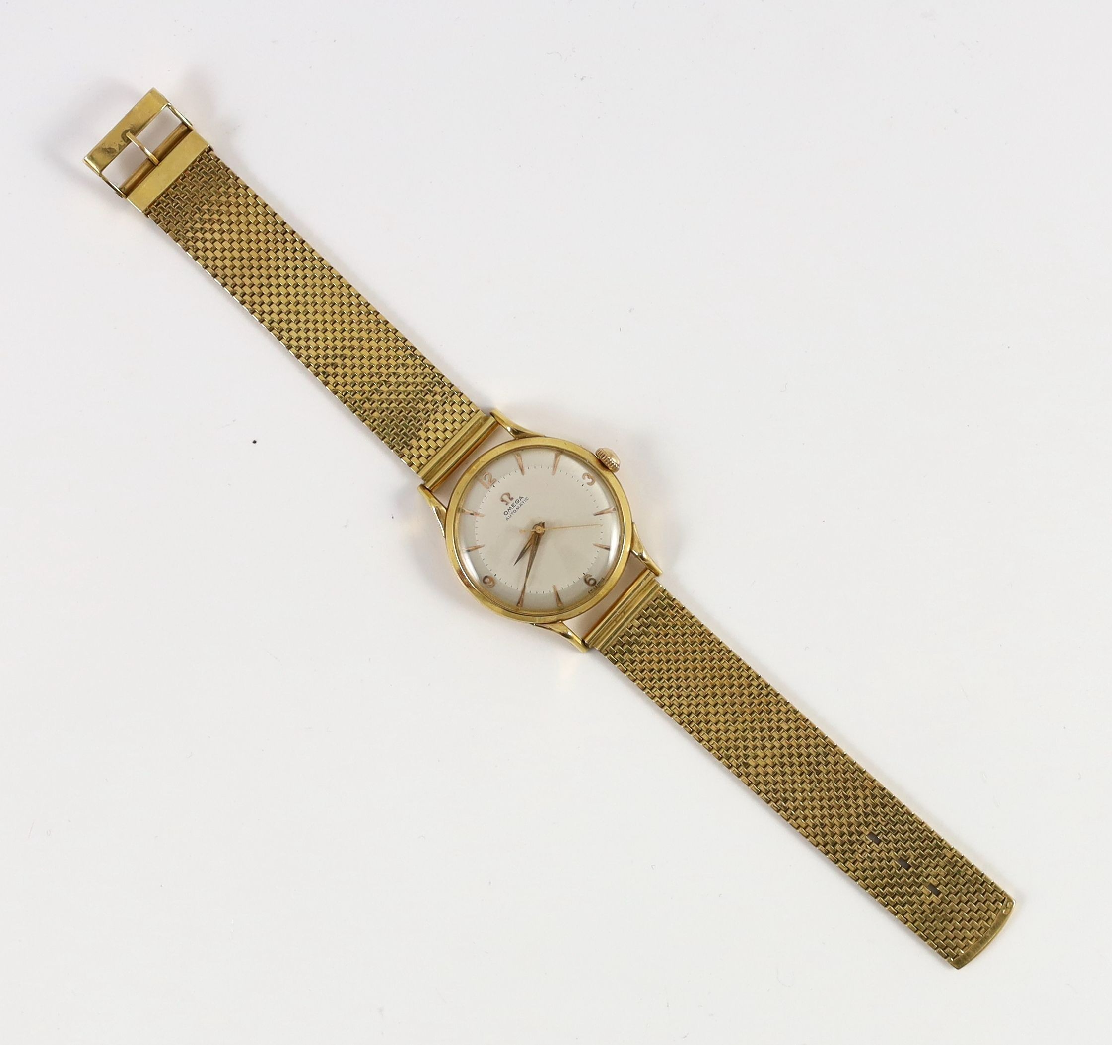 A gentleman's 1950's 18ct gold Omega Automatic wrist watch